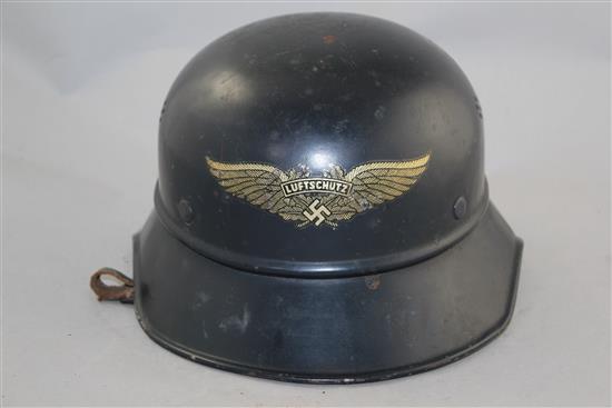 A German Third Reich Luftschutz M38 gladiator helmet,